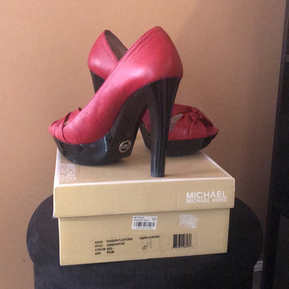 Michael Michael Kors Red peep toe heels